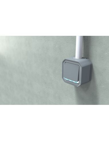 Poussoir NO lumineux Plexo complet saillie gris LEGRAND 069722L