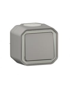 Poussoir NO Plexo complet saillie gris LEGRAND 069720L