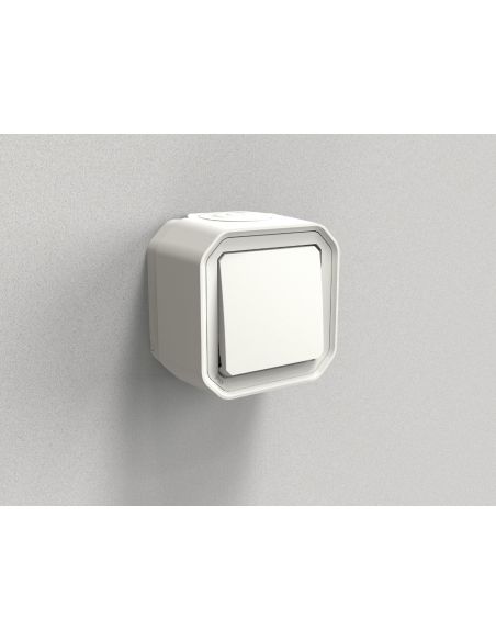 Interrupteur ou va-et-vient 10AX 250V Plexo complet saillie blanc LEGRAND 069751L
