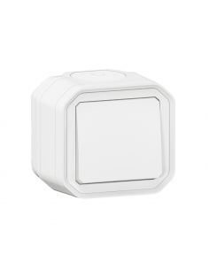 Interrupteur ou va-et-vient 10AX 250V Plexo complet saillie blanc LEGRAND 069751L