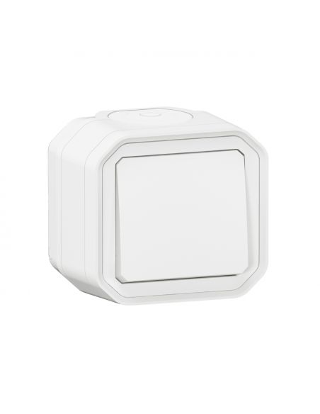 Interrupteur ou va-et-vient 10AX 250V Plexo complet saillie blanc LEGRAND 069751L
