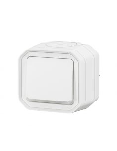 Poussoir NO lumineux Plexo complet saillie blanc LEGRAND 069762L