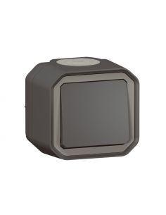 Poussoir NO Plexo complet saillie anthracite LEGRAND 069790L
