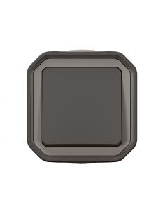 Poussoir NO Plexo complet saillie anthracite LEGRAND 069790L 2