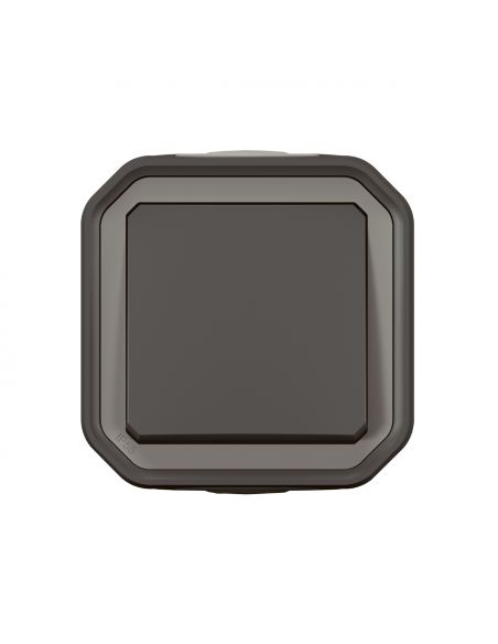 Poussoir NO Plexo complet saillie anthracite LEGRAND 069790L
