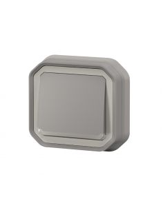 Poussoir NO lumineux Plexo complet encastré gris LEGRAND 069832L