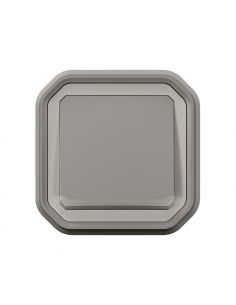 Poussoir NO lumineux Plexo complet encastré gris LEGRAND 069832L 2