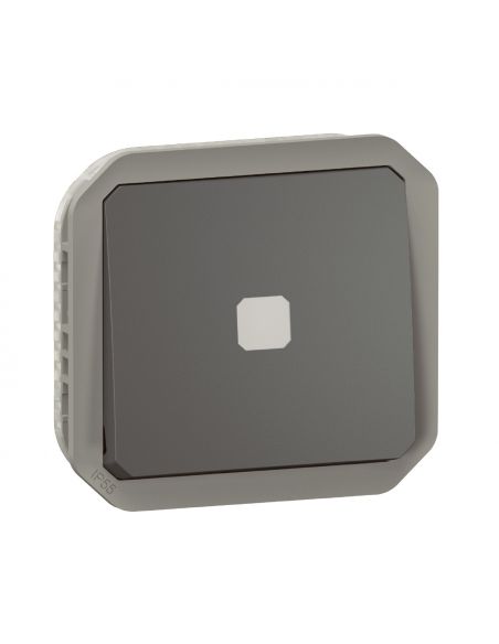 Interrupteur temporisé lumineux Plexo composable anthracite LEGRAND 069804L