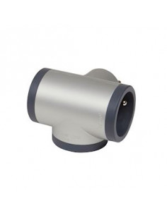 Fiche triplite avec 3 prises 2P+T latérales 16A 3680W alu et gris foncé LEGRAND 049438 2