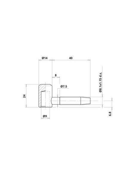 FICHE BROCHE .ZING14X55 M/F OTLAV