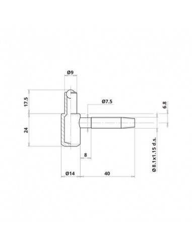 FICHE BROCHE .ZING14X55 M/F OTLAV