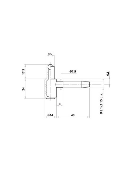 FICHE BROCHE .ZING14X55 M/F OTLAV