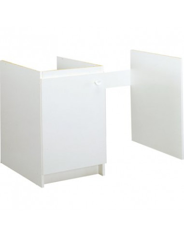 MEUBLE SOUS EVIER 1 PORTE BLANC MODERNA ABCF120D02