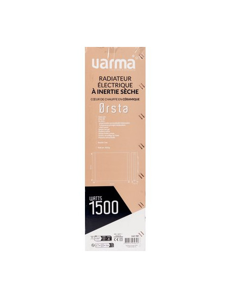 RADIATEUR VARMA INERTIE SECHE 1500W VARMA NCO15