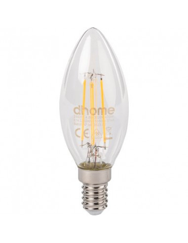 AMPOULE LED C FLA CL E14 3000K 470 DHOME C35-1C 4.5W E14 3000K 220-240V