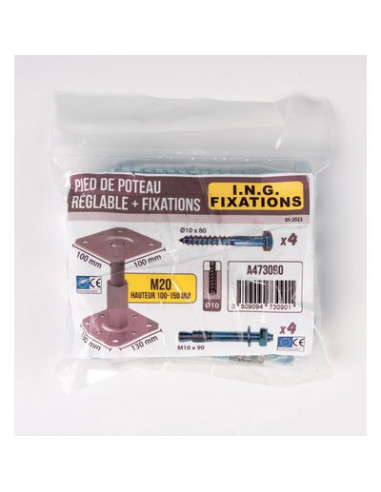 PIED POTEAU FIXAT 100-150/1 ING FIXATION A473090