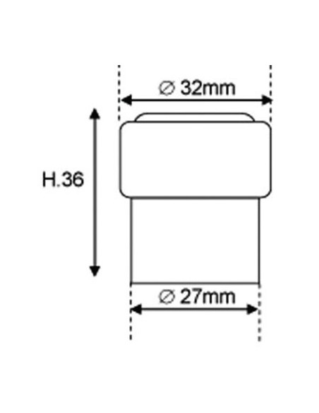 BUTOIR ELASTOM H 32 MM 889 02557