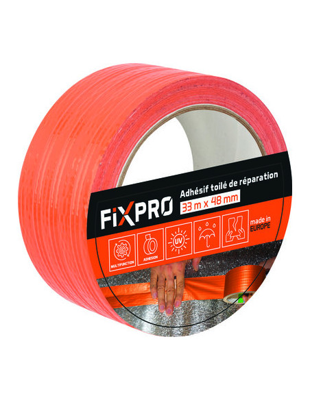 RUB ADHES TOILE ORANG 33MX48MM FIXPRO TN02 - 33X48 MM