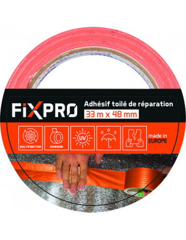 RUB ADHES TOILE ORANG 33MX48MM FIXPRO TN02 - 33X48 MM