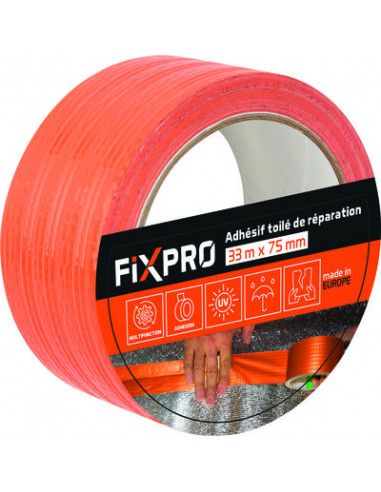 RUB ADHES TOILE ORANG 33MX75MM FIXPRO TN02- 33X75 MM