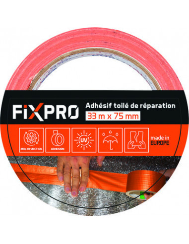 RUB ADHES TOILE ORANG 33MX75MM FIXPRO TN02- 33X75 MM
