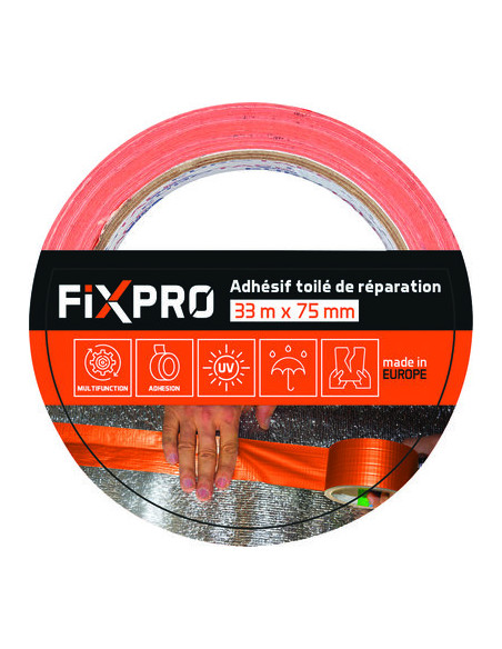 RUB ADHES TOILE ORANG 33MX75MM FIXPRO TN02- 33X75 MM
