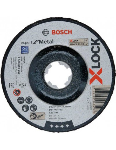 XLOCK DISQUE METAL 125X6X22,23 BOSCH 2.608.619.259
