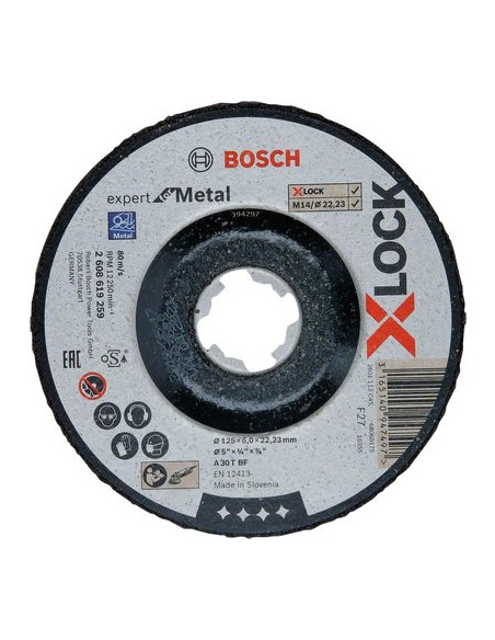 XLOCK DISQUE METAL 125X6X22,23 BOSCH 2.608.619.259