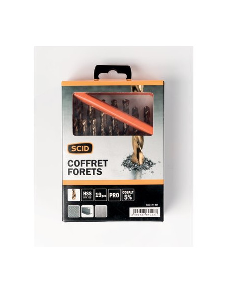 COFFRETS FORET HSS CO 19PCS SCID 0301010