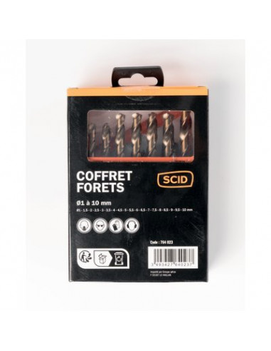 COFFRETS FORET HSS CO 19PCS SCID 0301010