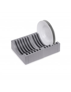 Kit de furniture Plate Organiser Kit peut contenir jusqu'à 13 assiettes Plastique Gris EMUCA 8938521