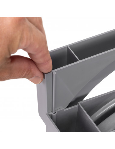 Kit de furniture Plate Organiser Kit peut contenir jusqu'à 13 assiettes Plastique Gris EMUCA 8938521
