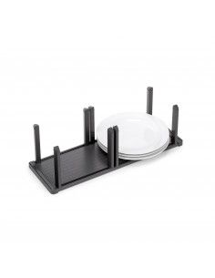 Porte-assiettes Orderbox vertical pour tiroir 159x468 mm Gris anthracite Aluminium et Plastique EMUCA 3069635 2