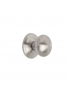 Bouton de porte d'entrée Modèle Bowler Ø70mm poignée pour porte d'entrée Acier inoxydable Nickel satiné EMUCA 9172865 2