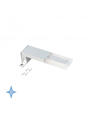 Applique LED pour miroir de salle de bain Sagitarius 40 mm (AC 230V 50Hz) 5 W Chromé Plastique et Aluminium EMUCA 5145711