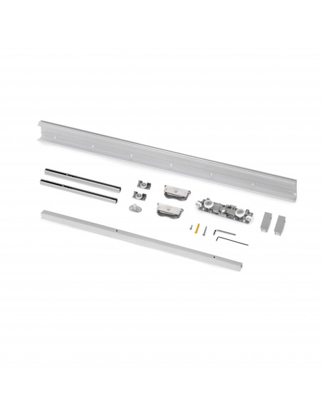 Kit de quincaillerie pour porte coulissante en bois Wall à fermeture souple Acier et Aluminium et Plastique EMUCA 6119420