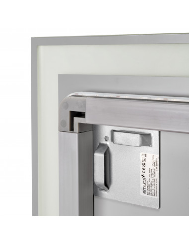 Miroir de salle de bain Heracles avec éclairage LED frontal et décoratif (AC 230V 50Hz) 34 W Plastique et Verre EMUCA 5151020