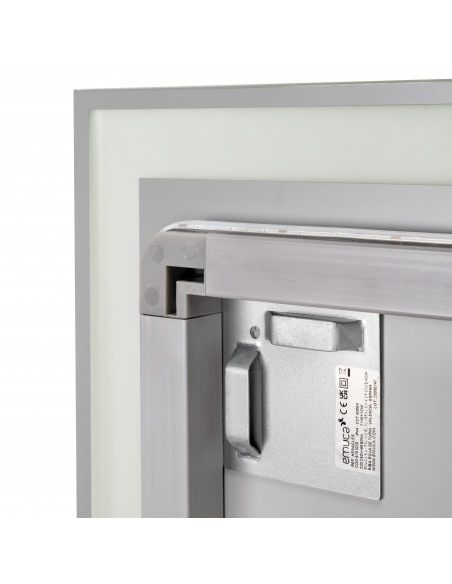 Miroir de salle de bain Heracles avec éclairage LED frontal et décoratif (AC 230V 50Hz) 34 W Plastique et Verre EMUCA 5151020