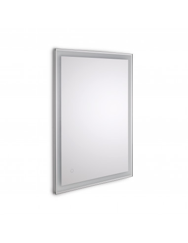 Miroir de salle de bain Heracles avec éclairage LED frontal et décoratif (AC 230V 50Hz) 34 W Plastique et Verre EMUCA 5151020
