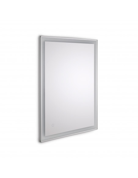 Miroir de salle de bain Heracles avec éclairage LED frontal et décoratif (AC 230V 50Hz) 34 W Plastique et Verre EMUCA 5151020