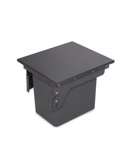 Recycle 35L poubelle de recyclage pour la cuisine avec montage latéral Acier et Plastique Plastique gris antracite EMUCA 8966023