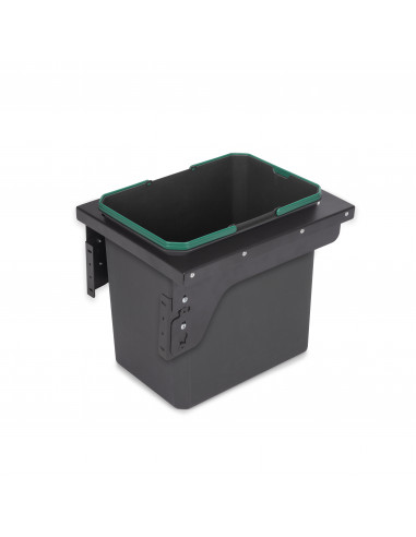 Recycle 35L poubelle de recyclage pour la cuisine avec montage latéral Acier et Plastique Plastique gris antracite EMUCA 8966023