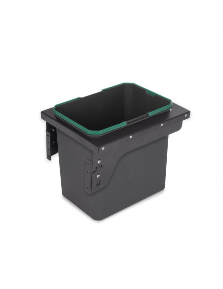Recycle 35L poubelle de recyclage pour la cuisine avec montage latéral Acier et Plastique Plastique gris antracite EMUCA 8966023