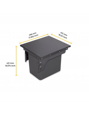 Recycle 35L poubelle de recyclage pour la cuisine avec montage latéral Acier et Plastique Plastique gris antracite EMUCA 8966023
