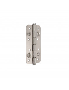 Lot 5 charnières porte sécurité 150x80mm charnières anti-dégondage à bords arrondis Acier Nickel satiné EMUCA 1026051