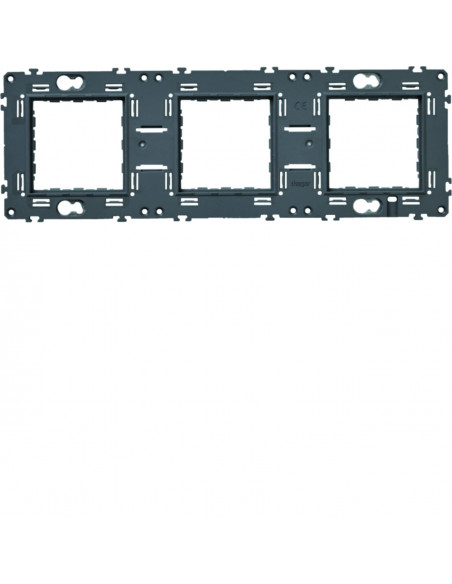 Support gallery triple horizontal et vertical entraxe 71 HAGER WXA465