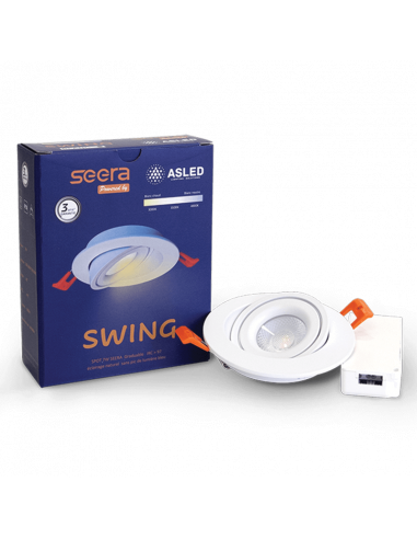 SPOT SWING BLANC 5W A 8W SEERA 3000-4000K ASLED SWI7WSEE