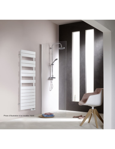 Radiateur sèche-serviettes électrique Fassane Spa Sym régulation TF Blanc RAL 9016 500W H862 mm L500 mm Acova TFAS-050-050-TF