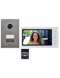 Kit vidéo platine encastrée avec moniteur écran 7" - 2 fils intégral JVS1F AIPHONE 130441