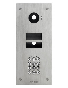 Façade inox 2 mm encastré avec clavier codé pour kits jvs1f & platine jvdvf KVKF AIPHONE 130446